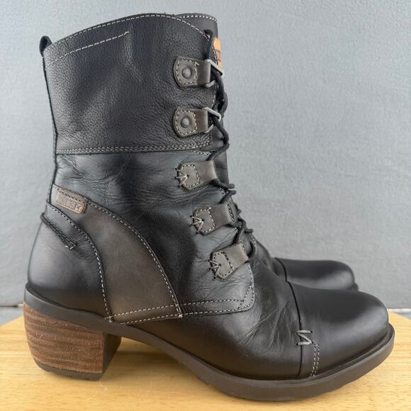 Pikolinos Le Mans Black Leather Ankle Boots Women’s Size 37 EU / 6.5-7 US - Picture 3 of 9